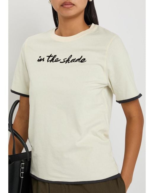 J.W. Anderson Natural The Shade Embroidered Cotton T-Shirt