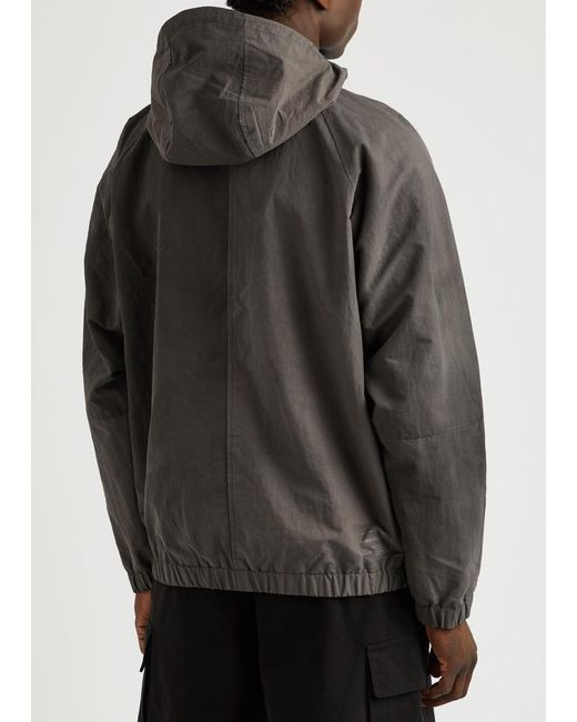 Norse Projects Black Herluf Wave Dye Hooded Nylon Jacket for men