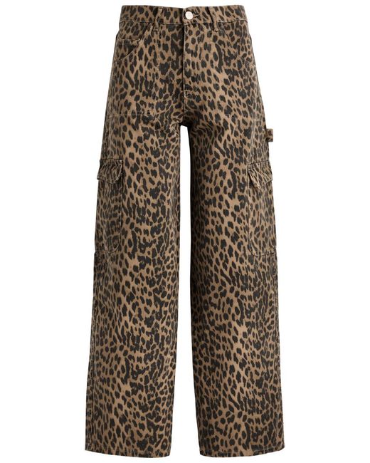 Damson Madder Multicolor Print Straight-Leg Cargo Jeans