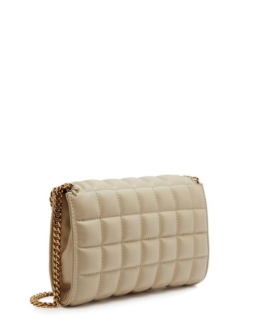Stella McCartney Gray Falabella Quilted Faux Leather Cross-body Bag
