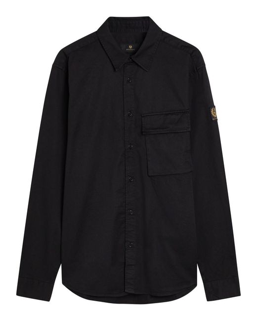 Belstaff Black Scale Cotton Shirt for men