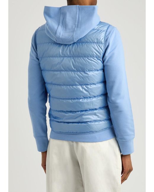 Moncler Blue Gui Quilted Shell Gilet for men