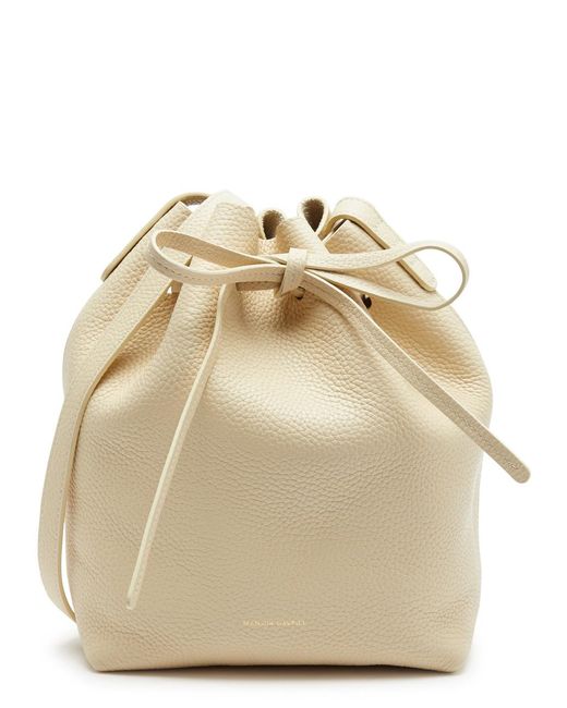Mansur Gavriel Natural Soft Mini Leather Bucket Bag