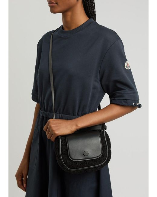Moncler Blue Abito Cotton And Woven Midi Dress
