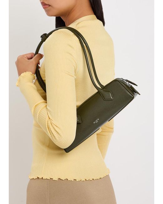 Alaïa Green Le Teckel Small Grained Leather Shoulder Bag