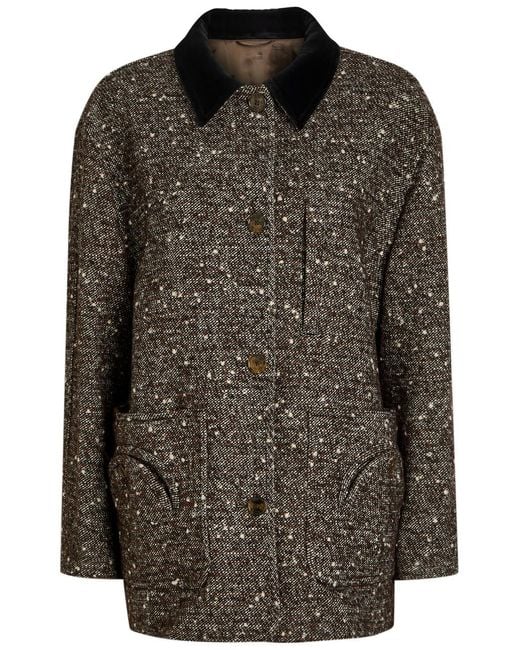 Blazé Milano Black Clelia Speckled Bouclé Jacket