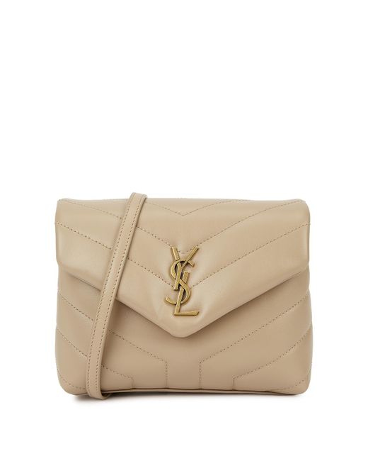 Saint Laurent Natural Lou Quilted Leather Cross-Body Bag