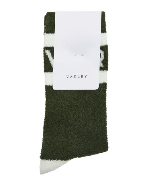 Varley Green Spencer Logo-intarsia Chenille Socks