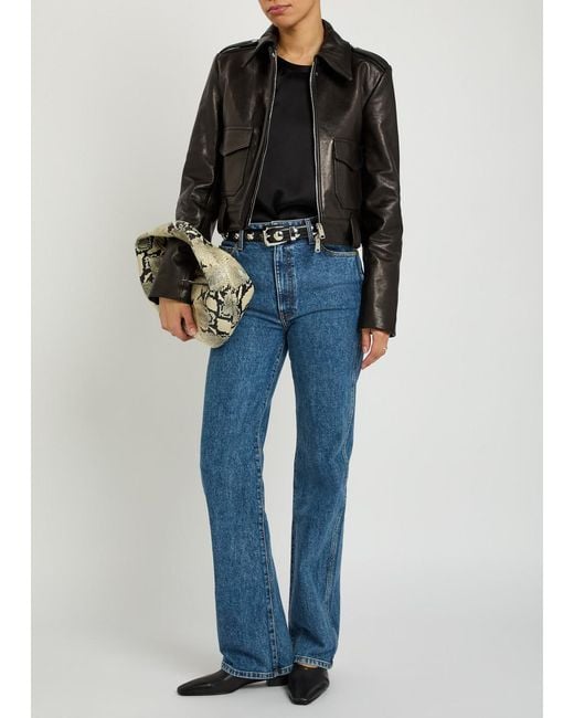Khaite Black Cordelia Leather Jacket