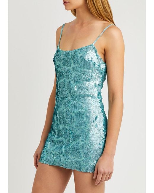 Siedres Blue Yula Sequin Mini Dress