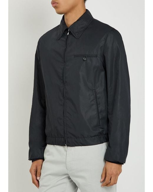 Slowear Black Shell Bomber Jacket for men