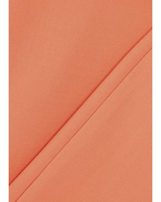 Victoria Beckham Orange Crepe Midi Dress