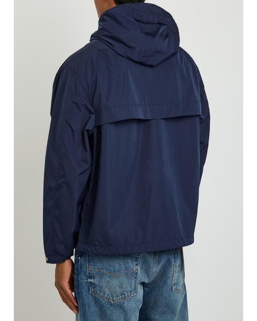 Polo Ralph Lauren Blue Logo-Embroidered Hooded Shell Jacket for men