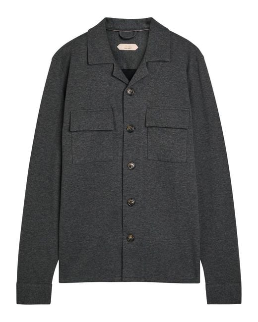 Aurélien Black Cotton-Blend Overshirt for men