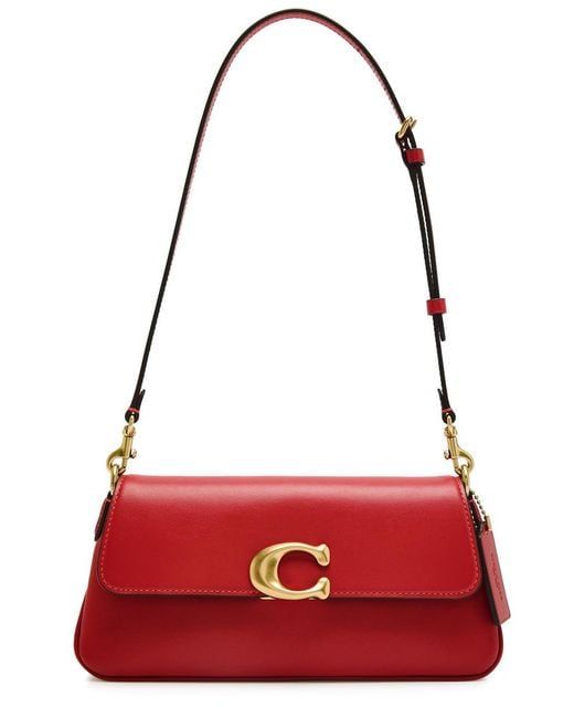 COACH Red Jet Leather Shoulder Bag