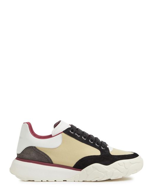 Alexander McQueen Natural Court Panelled Canvas Sneakers for men