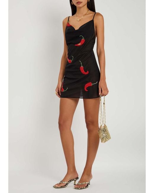 Leslie Amon Black Bondi Born Gera One-Piece Designer Swimsuit, M