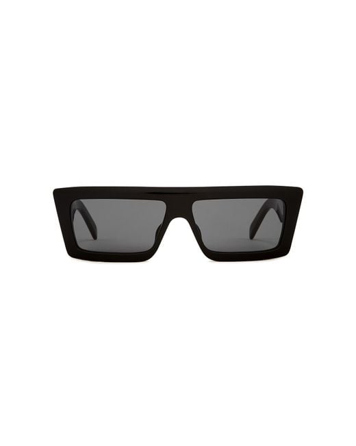 Céline Black D-Frame Sunglasses, Dark Lenses, Designer-Stamped Arms, 100% Uv Protection