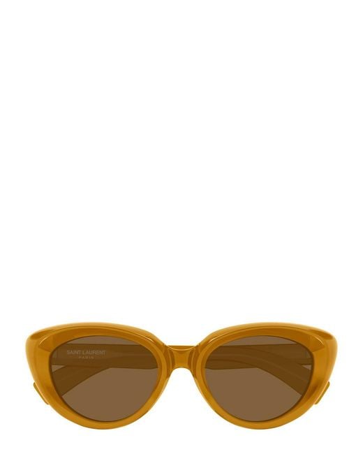 Saint Laurent Metallic Cat-Eye Sunglasses