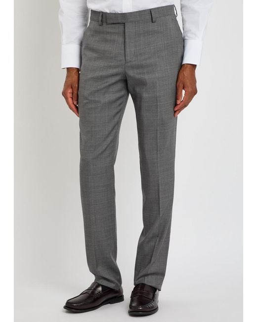 Paul Smith Gray Tailored Slim Tapered-Leg Wool Trousers for men