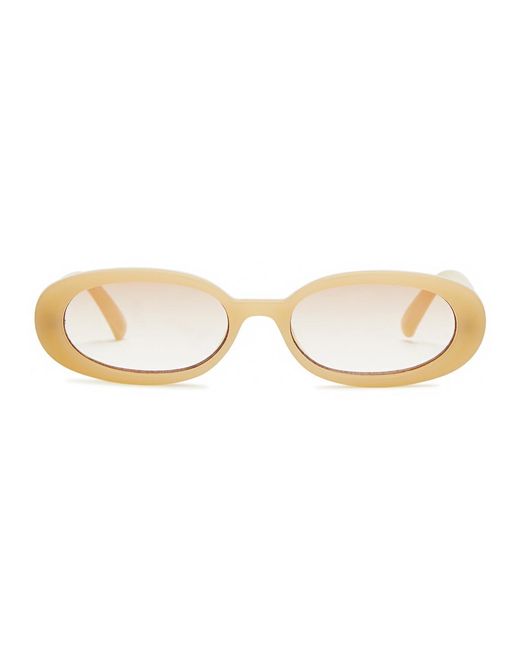 Le Specs Metallic Outta Love Oval-frame Sunglasses