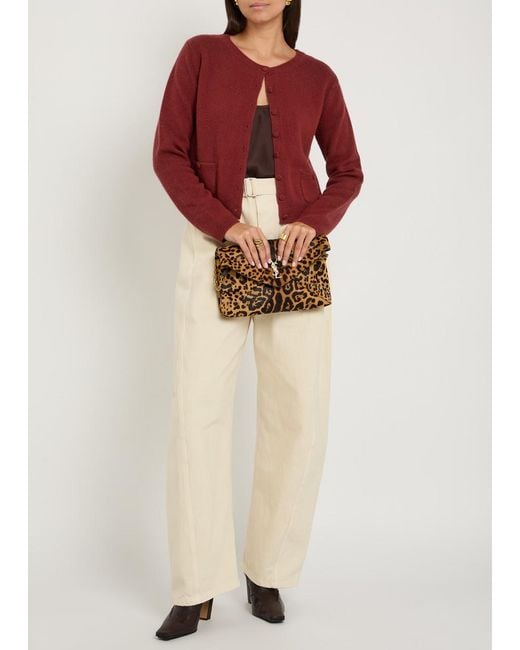 Reformation Red Clara Cashmere Cardigan