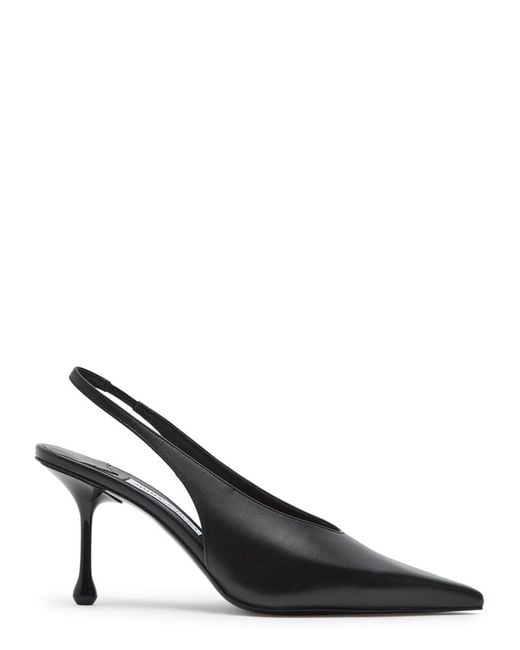 Jimmy Choo Black Isa 80 Leather Slingback Pumps