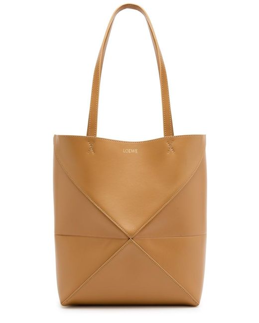 Loewe Brown Puzzle Medium Leather Tote