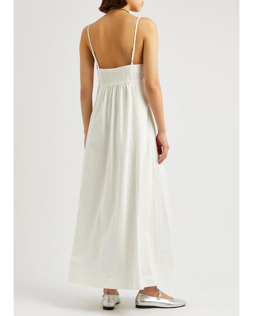 Free People White Just Jill Denim Maxi Dress