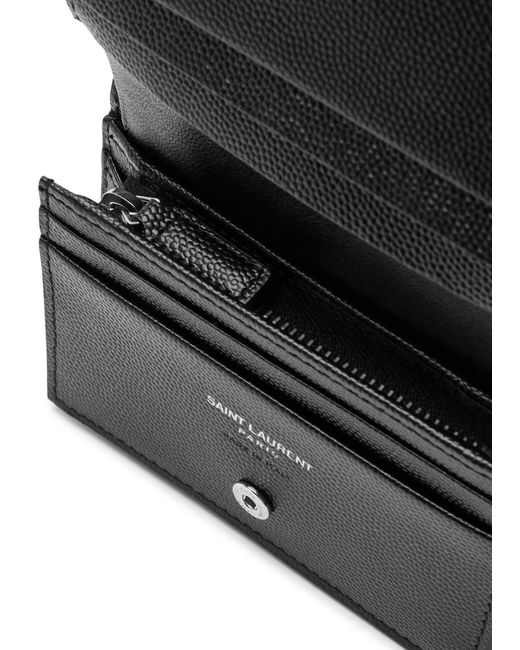 Saint Laurent Black Quilted Leather Wallet