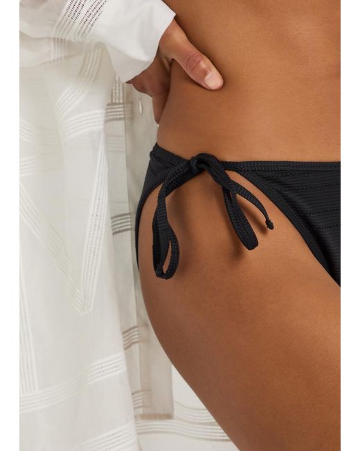 Totême  Black Monogram Pointelle Bikini Briefs