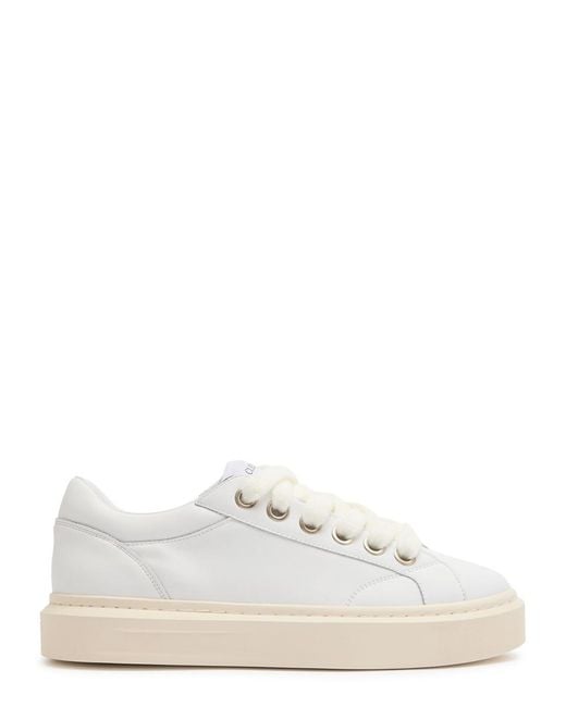 Cleens White Ace Chunky-Lace Leather Sneakers for men