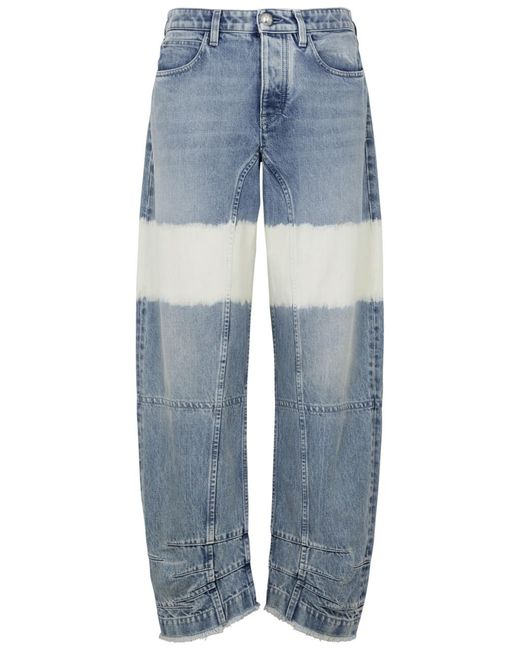 Jil Sander Blue Bleached Tapered Jeans
