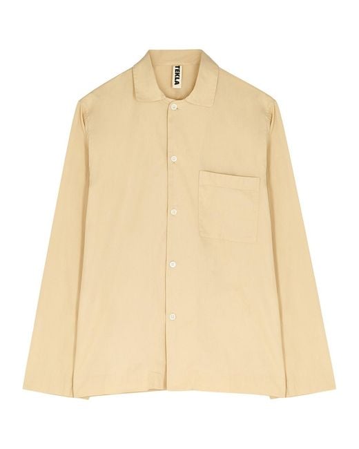 Tekla Natural Poplin Pyjama Shirt