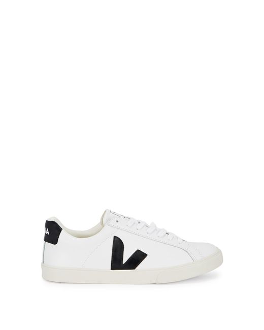 Veja White Esplar Leather Sneakers, Sneakers, Leather, And