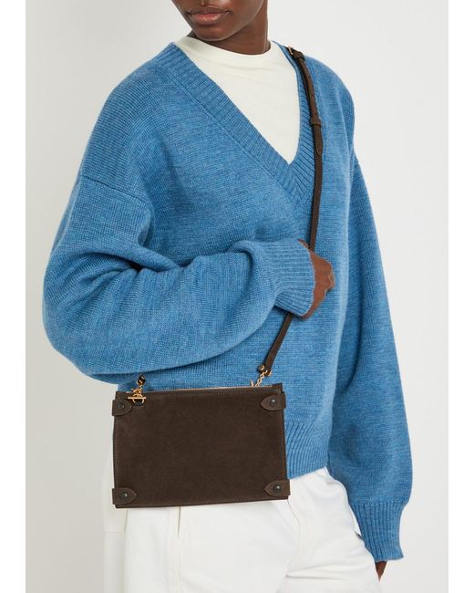 Metier Brown Cala 42 Suede Tote Bag