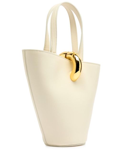 Jacquemus White Le Petit Bambola Leather Bucket Bag