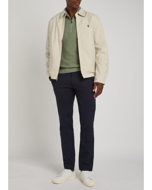 Polo Ralph Lauren White Logo-Embroidered Shell Windbreaker Jacket for men