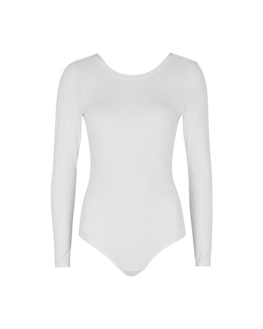 Spanx White Suit Yourself Stretch-Jersey Bodysuit