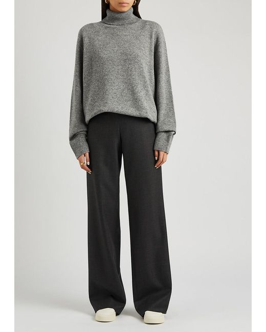 The Row Gray Ophelia Wool And Cashmere-blend Jumper
