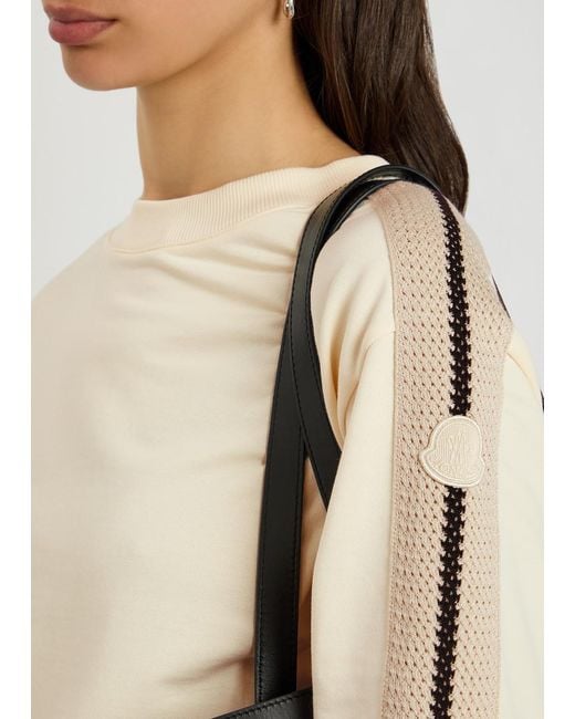 Moncler Natural Panelled Cotton Sweatshirt