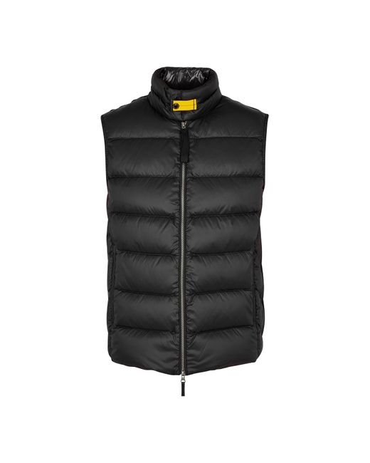 Parajumpers Black Jeordie Quilted Shell Gilet for men