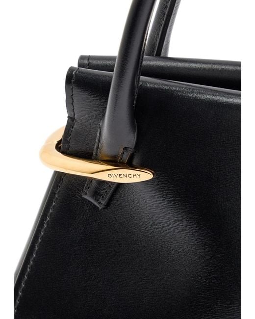 Givenchy Black Pinch Mini Leather Top Handle Bag