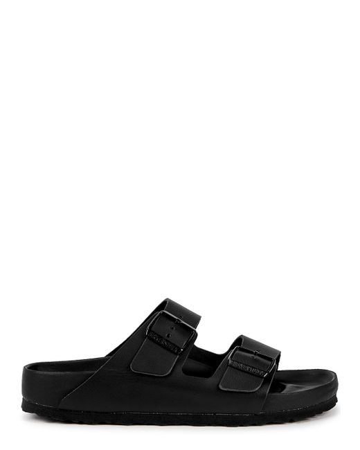 Birkenstock Arizona Leather Sliders in Black | Lyst UK