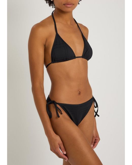 Totême  Black Monogram Pointelle Bikini Briefs