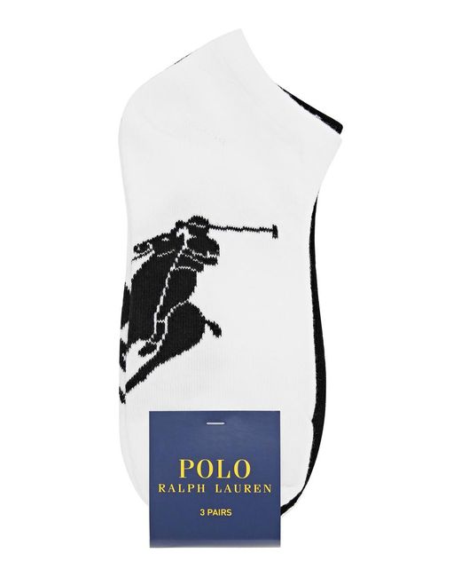 Polo Ralph Lauren Black Logo-intarsia Stretch-cotton Socks for men