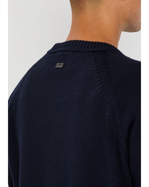 Tod's Blue Wool Jumper for men