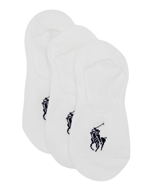 Polo Ralph Lauren White Logo-intarsia Stretch-cotton Trainer Socks for men