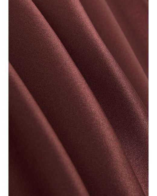Shona Joy Purple Savanna Straight-Leg Satin Trousers