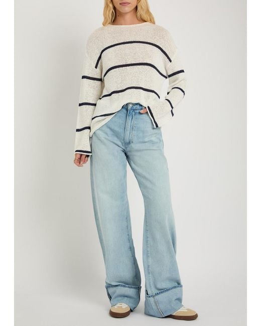 PAIGE Blue Arellia Barrel-Leg Jeans